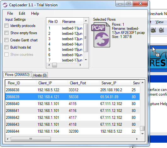 Drag-and-Drop from CapLoader to Wireshark