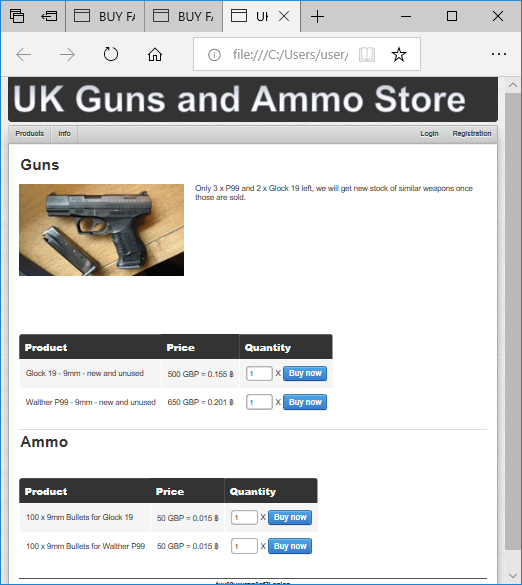 UK Guns and Ammo Store (dark web)