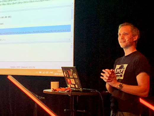 Erik presenting PolarProxy at CS3Sthlm, photo credit: CS3Sthlm