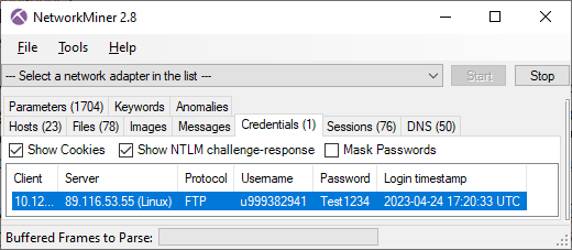 EvilExtractor FTP Credentials