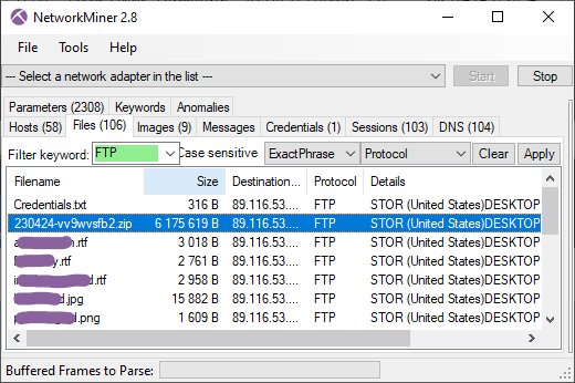 EvilExtractor FTP exfil of files