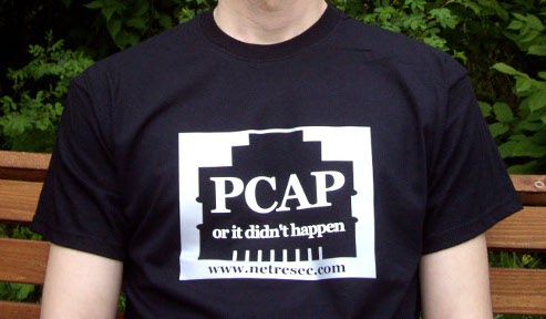 PCAP or it didn't happen t-shirt