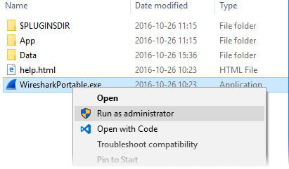 Run Wireshark as administrator