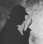 Sherlock Holmes and Magnifying Glass via Inside Croydon